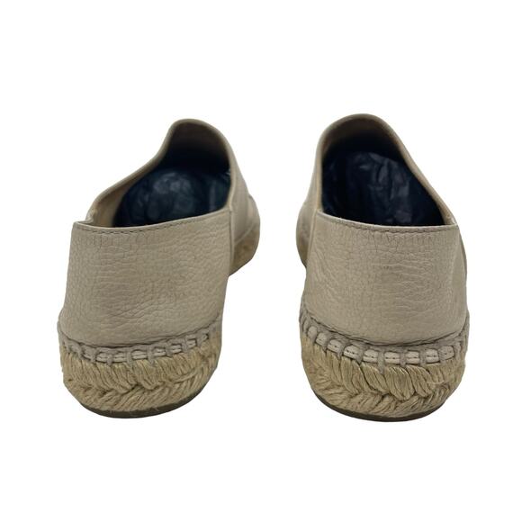 Chanel CC Logo Cap Toe Espadrille Flats Calfskin Leather Neutral Size 40 - Picture 7 of 10